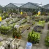 Großer Outdoor Pflanzenbereich mit viel Auswahl für den eigenen Garten